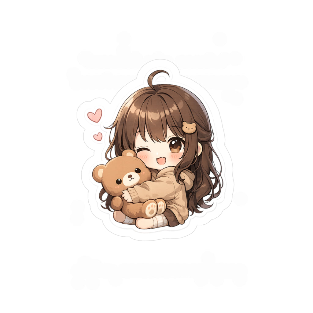 Chibi Teddy Bear Girl Sticker