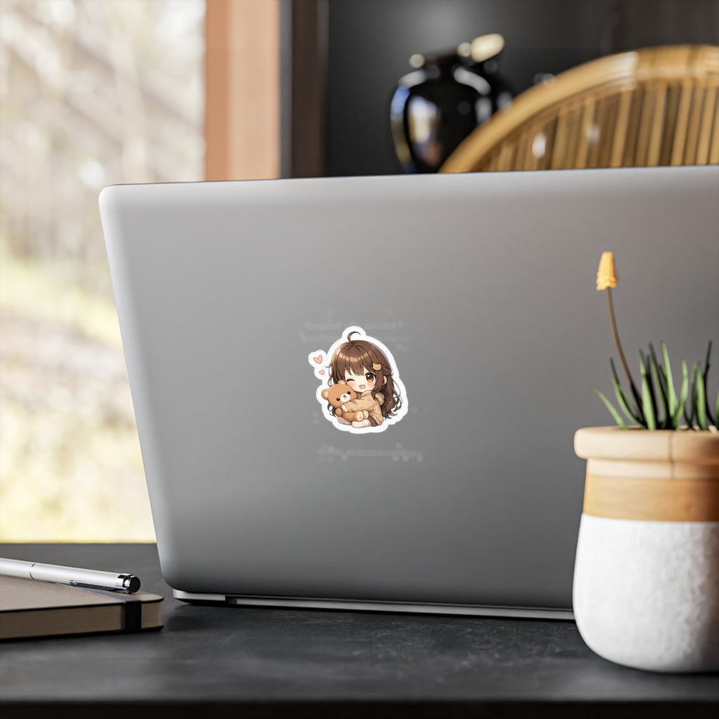 Chibi Teddy Bear Girl Sticker